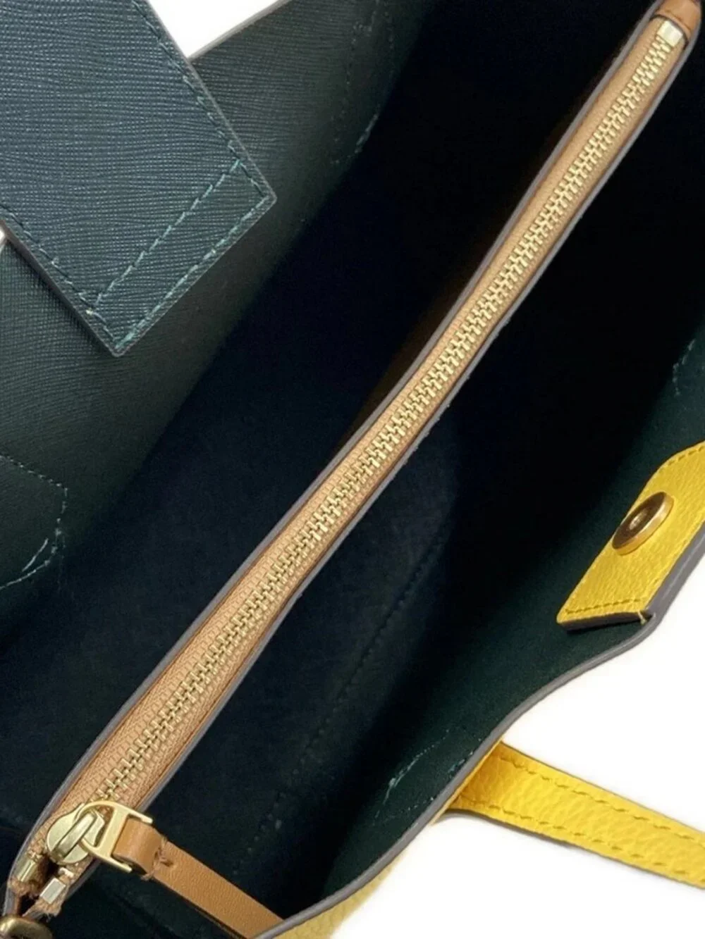 TORY BURCH Yellow Leather Handbag